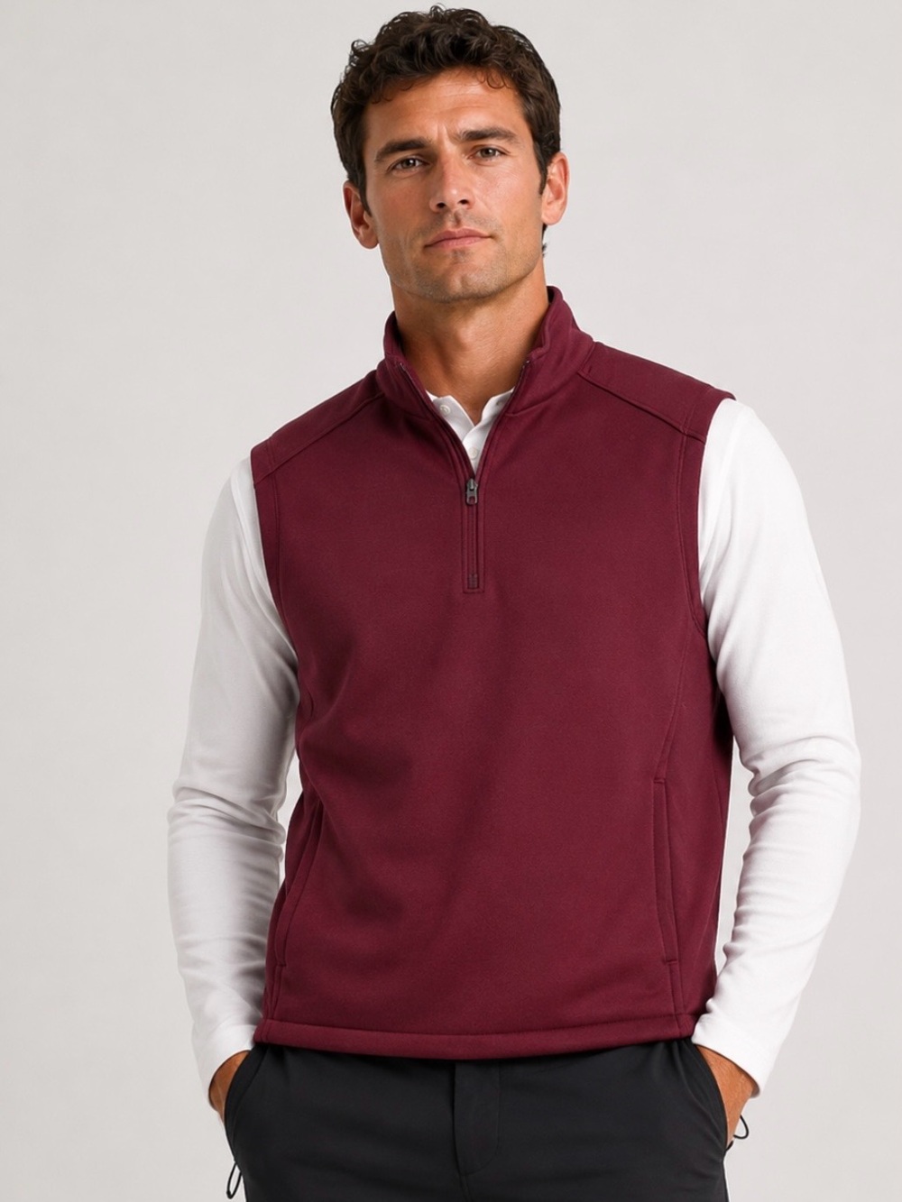Champions Tour quarter zip up golf vest